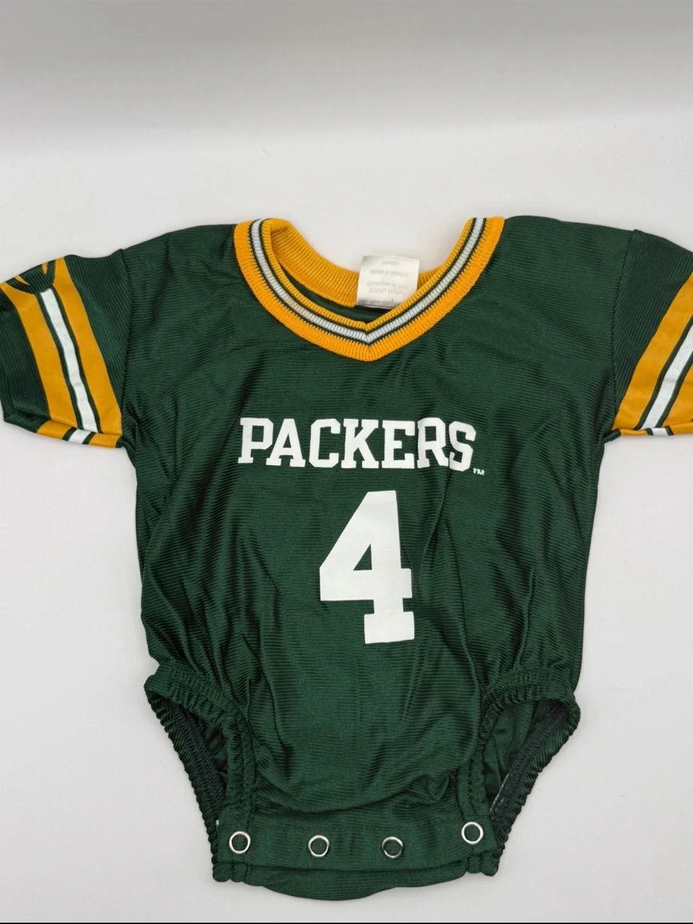 Vintage Champion Green Bay Packers Brett Favre #4 Baby Jersey Bodysuit 6-9M
